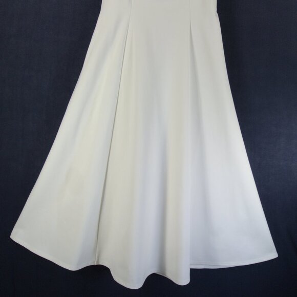 NEW Reformation Mikol Knit Stretch Midi-Dress in Ivory size L #1531 - Picture 4 of 9